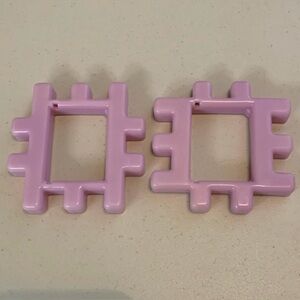 Little Tikes Wee Waffle Blocks Lilac Window Pieces Lot 4X4 No Inner Windows